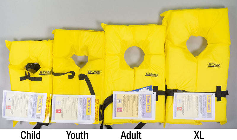 Seachoice Life Vest, Type II Personal Flotation Device - USCG Approved - Multiple Sizes and Colors Yellow Child - BeesActive Australia