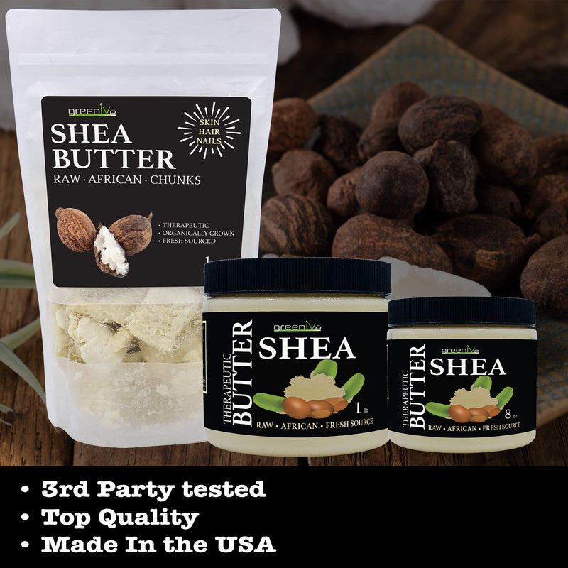 GreenIVe 100% Pure Shea Butter Raw Exclusively on Amazon (16 Ounce Jar) 16 Ounce Jar - BeesActive Australia