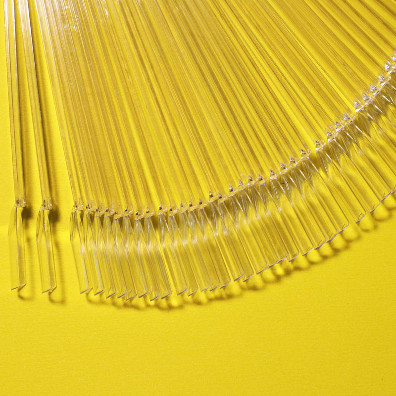 Nail Swatch Sticks with Ring for Nail Color Display Nail Art Supplies Nail Practice Samples (100pcs, transparent) 100pcs - BeesActive Australia