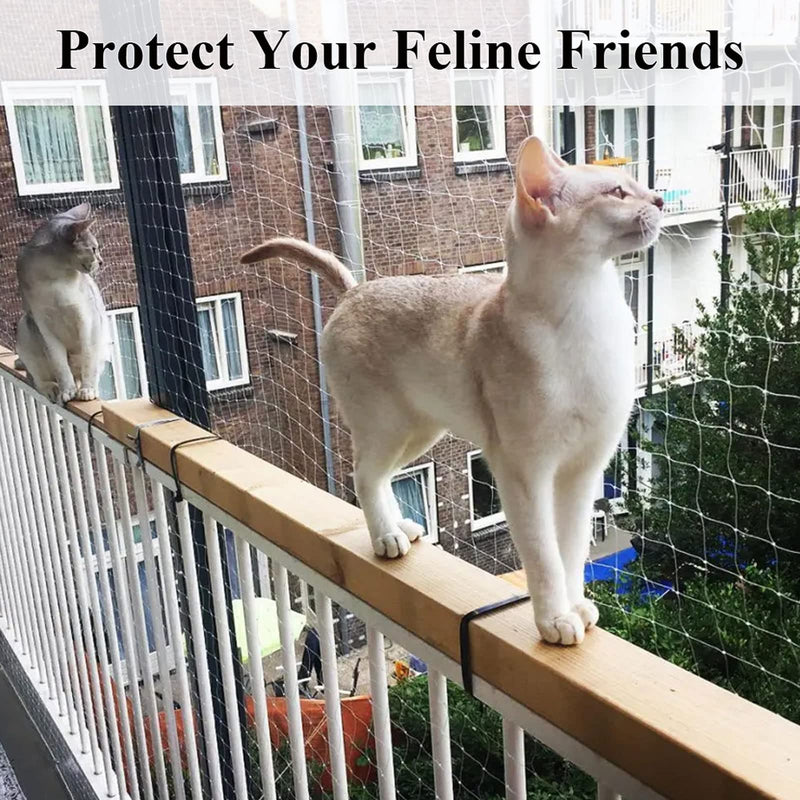 Cat Netting Cat Balcony Net 10 x 30 Feet Safety Netting Anti-Fall Netting Dog Fence Nets Nylon Deck Netting Pet Mesh Fence Child Safety Screen Protection for Balcony Window Stairs Railing - BeesActive Australia