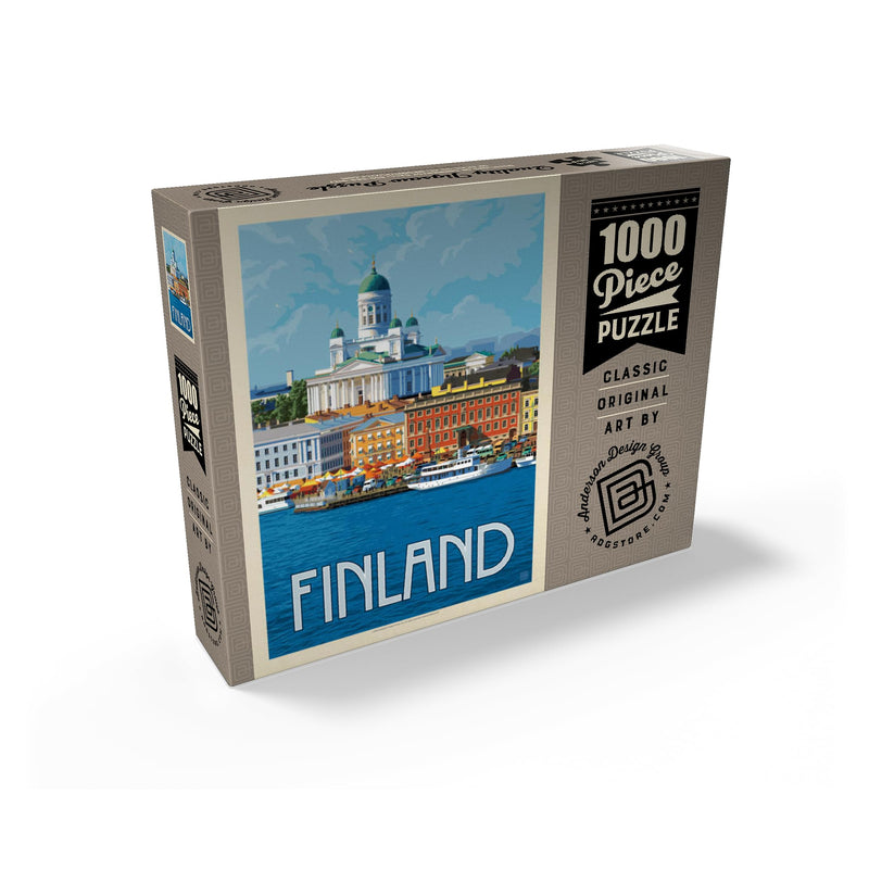 Finland: Helsinki, Vintage Poster - Premium 1000 Piece Jigsaw Puzzle for Adults 1000 Pieces - BeesActive Australia