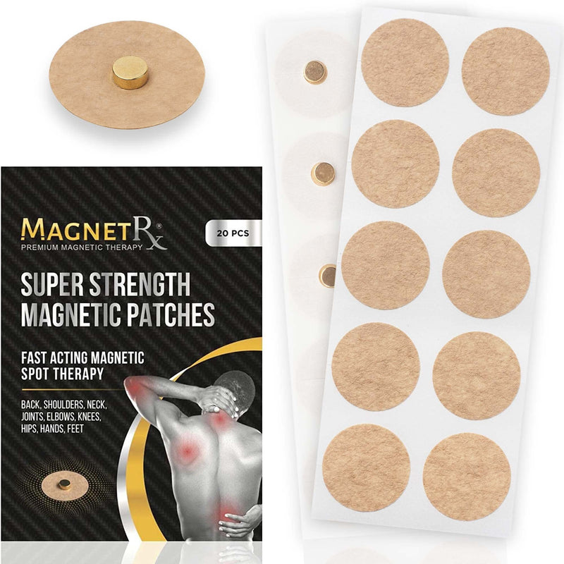 MagnetRX® Magnetic Acupressure Patches - Magnetic Patches - 3,500 Gauss Acupressure Magnetic Plaster (20 Pack) - BeesActive Australia