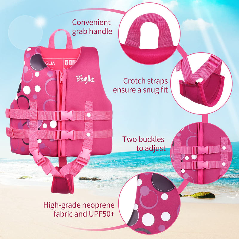 Swim Vest Floats Jacket for Kids, Floaties for Toddlers, Kids Floation Swimwear with Adjustable Safety Strap for 30-50 Pounds Girls Boys Purple 4-5 Years - BeesActive Australia