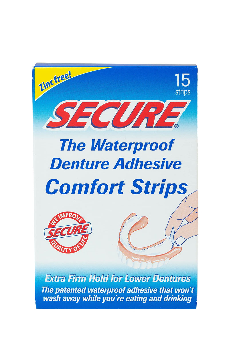 Secure. Denture Adhesive Cushions waterpfroof. 15pcs. - BeesActive Australia