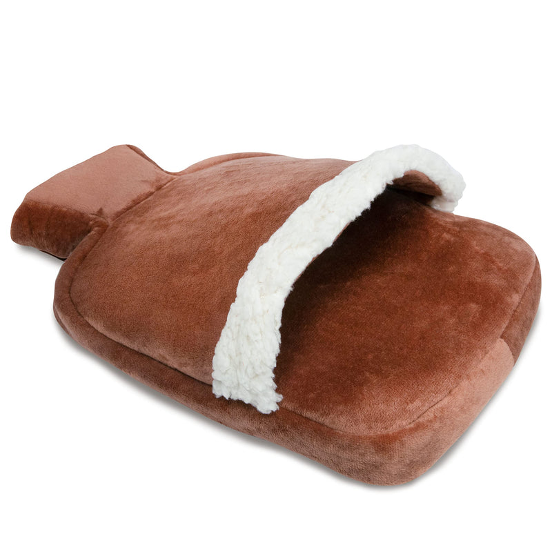 Things2KeepUWarm Heat Foot Warmer - Heated Foot Muff 2L Hot Water Bottle - Soothing Feet Warmer for Pain Relief and Cold Toes (Brown) - BeesActive Australia