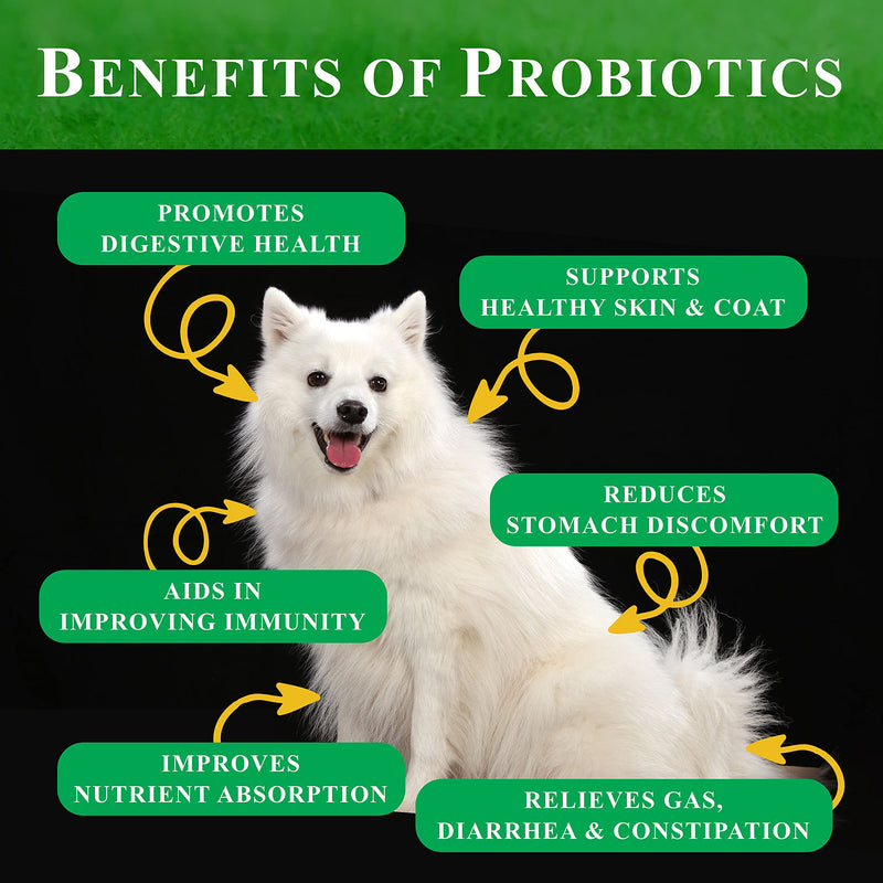 Deluxe Naturals Probiotics for Dogs | All-Natural Dog Probiotic Supplement with Enzymes, Prebiotics, Pumpkin | Promotes Digestive Health, Improves Allergy & Immunity 90 Count (Pack of 1) - BeesActive Australia