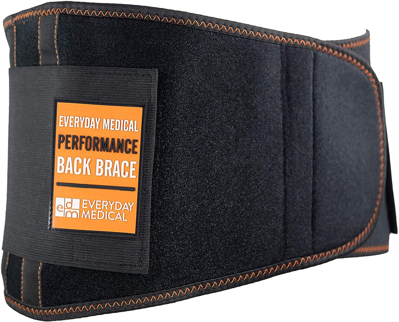 Lumbar Support Belt I Lower Back Brace by Everyday Medical I Targeted Lower Back Pain Relief for Back Spasms, Sciatica, Weight Lifting Waist Gym Belt for Sports I for Men and Women l Small/Medium S/M (68-93 CM Belly Circumference) - BeesActive Australia