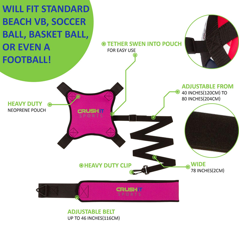 CRUSH iT SPORTS Volleyball Training Equipment Aid - Practice your Serving, Spiking, Setting & Arm Swing, Serve & Spike Like a Pro with this Solo Trainer, Perfect Volleyball Gift for Beginners - BeesActive Australia