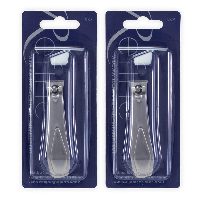 Refine Wide Straight Cut Jaw Toenail Clipper, silver, 2 Count - BeesActive Australia