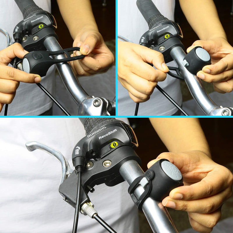 Bicycle Bell for Handlebars -95dB Bicycle Horn 2 Sound Modes Loud Bike Horn -Waterproof Electric Bike Bell for Kids and Adults, Easy to Install Made Silicone by Ryders Recreation Black - BeesActive Australia