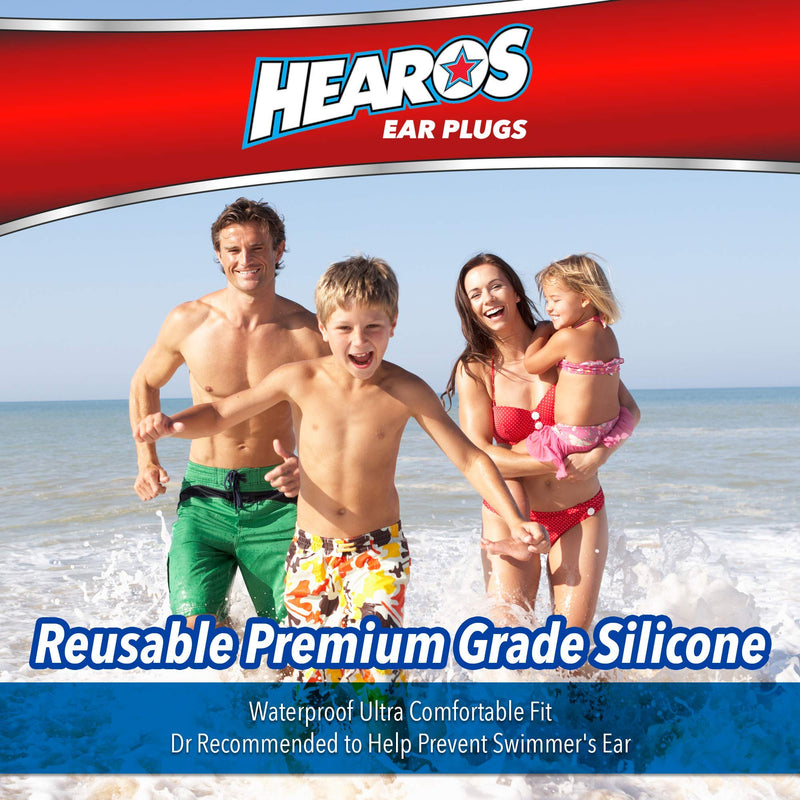 HEAROS Reusable Kids Ear Plugs for Swimming - Floating Silicone Putty, One Size Fits All Mouldable for Ultimate Comfort, Waterproof to Prevent Swimmers Ear, 6 Pairs with Case NRR 22 Hearing Protection - BeesActive Australia