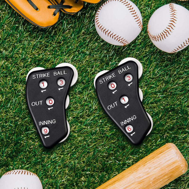 PECMER 4-Dial Umpire Indicator Umpire Accessories Set Baseball Counter Clicker Baseball Umpire Gear Umpire Gear Set for Softball 2 PCS - BeesActive Australia