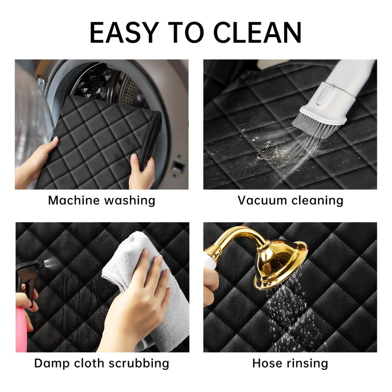 IVY&LANE Front Seat Covers for Dogs, 600D Oxford Waterproof & Scratch-Proof Pet Car Seat Protector Covers, Non-Slip Soft Dog Seat Covers for Cars, Sedans, Trunks and SUVs Black Frontseat Standard - BeesActive Australia