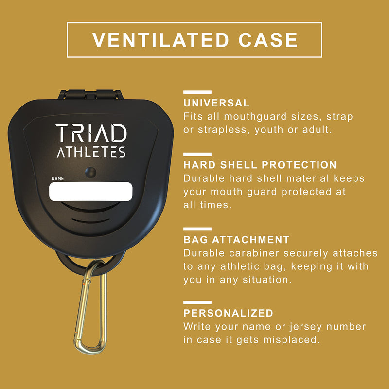 Triad Athletes Sports Mouth Guard for Female Athletes, 1 Pack (Crystal Clear) Custom Fit, Protection for Youth, with Ventilated Case Crystal Clear - BeesActive Australia