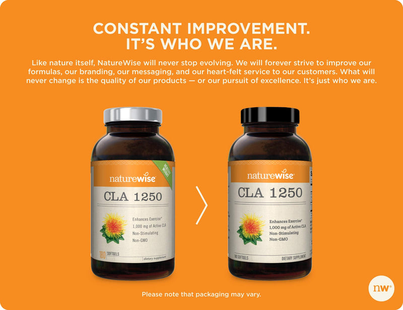 NatureWise CLA 1250 Support Exercise Naturally (2-Month Supply), Support Fitness goals, Supports healthy energy levels 180 Count 180 Count (Pack of 1) - BeesActive Australia
