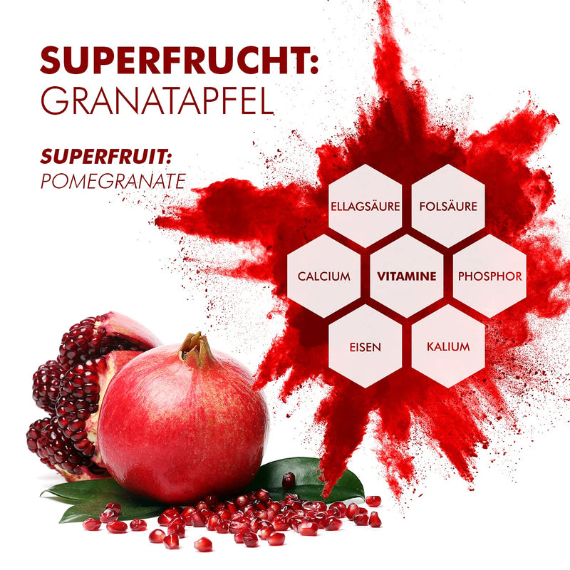 Pomegranate Extract (180 Capsules á 650mg) with 40% Ellagic Acid - German Production - 100% Vegan & Without Additives - Stock for 2 Months - BeesActive Australia