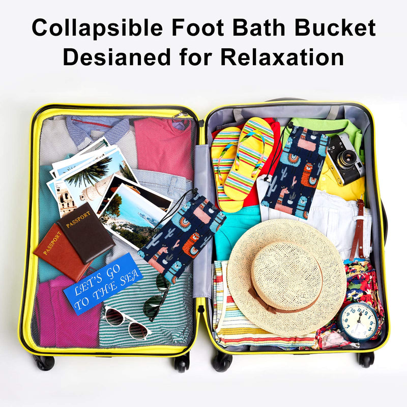 Foot Bath Basin Portable Travel Collapsible Foot Basin Folding Foot Bath Tub Soaking Feet Bucket for Camping Washing - BeesActive Australia