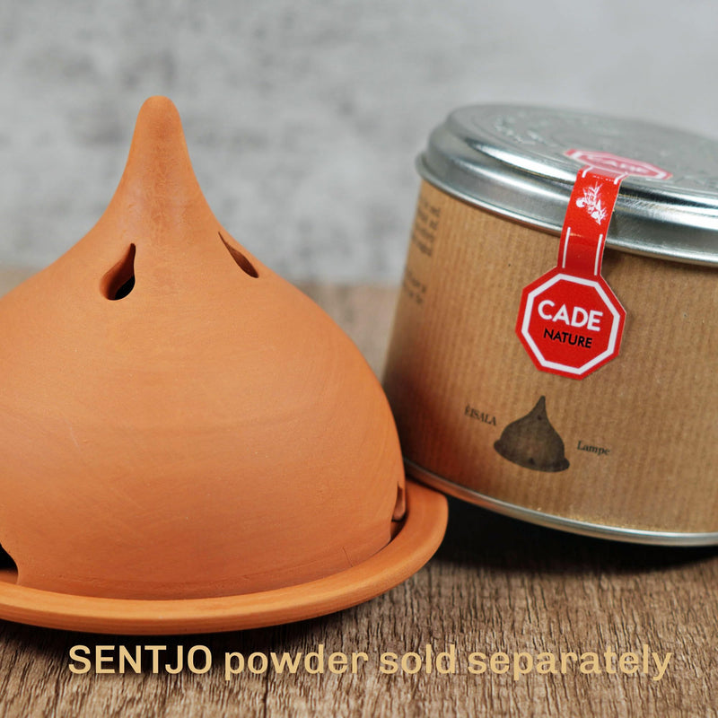 SENTJO Premium 100% Hand-Made Ceramic Incense Burner, Incense Holder, Aromatherapy, Home Decor, Backflow Incense Powder, Cones and Stick, Made in France, (Natural Color) Natural Clay - BeesActive Australia