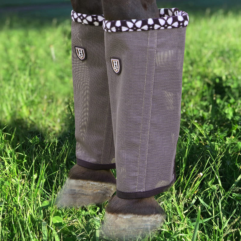 CareMaster Fine Mesh Fly Boots Loose Fitting & Non-Slip Design No More Horsefly Nuisance Greatly Reduce Stomping Breathable with Natural Air Flow (Set of 4) Small Vintage Grey - BeesActive Australia