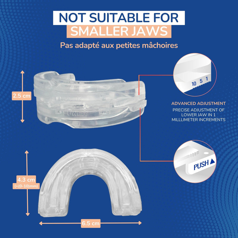 Sleep'Z Adjustable Mandibular Advancement Device - Snore Stopper, Snoring Mouth Guard with 4 Nasal Dilators, Sleep Apnea Devices, Anti Snore Mouth Guard, Anti Snoring Devices, Anti Snoring Mouthpiece - BeesActive Australia
