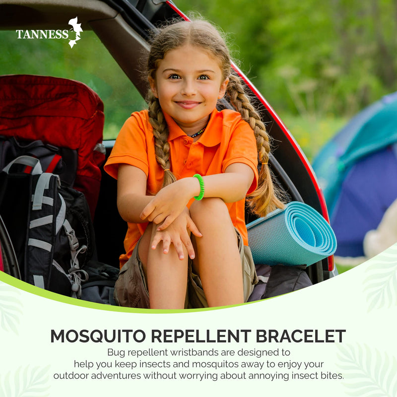TANNESS Mosquito Repellent Bracelet Pack of 12 Insect Repellent Waterproof Travel Insect Repellent Bands Mosquito Repellent Bracelets Baby Kids Adults – Non-Toxic Deet-Free Outdoor Bug Mosquito Bands - BeesActive Australia
