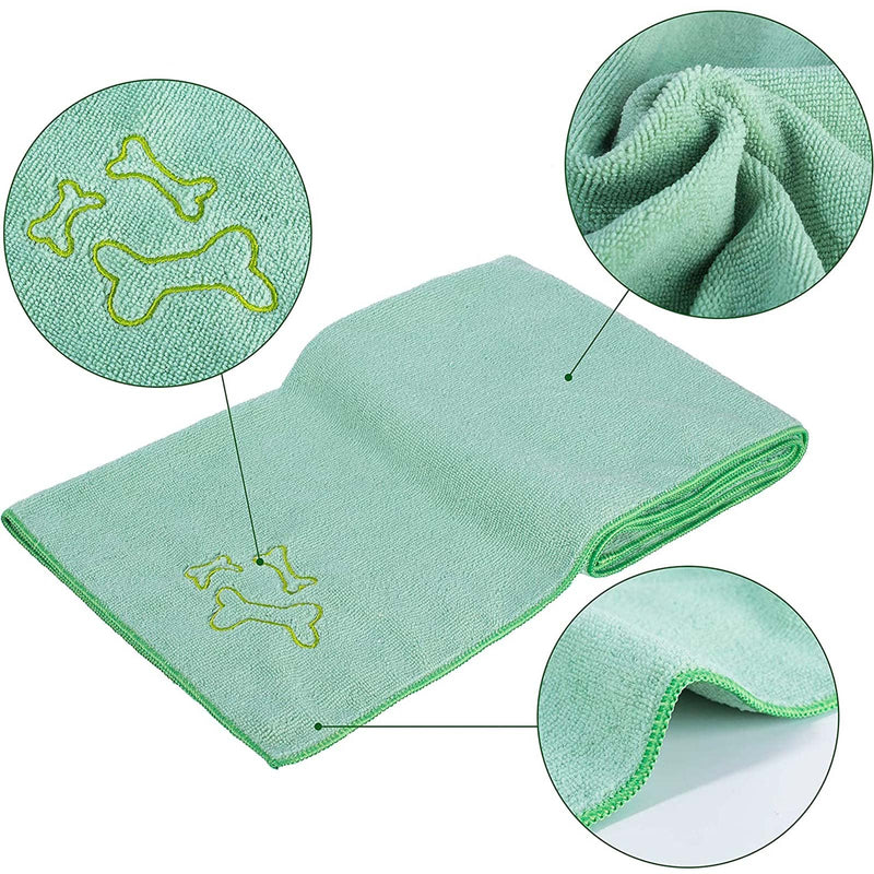 SUMEINA Pet Grooming Towel Collection Absorbent Microfiber X-Large, 40x20, Embroidered Pack of 3 - BeesActive Australia