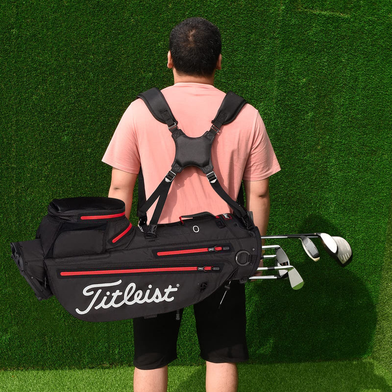 Quick Side Release Plastic Buckle Golf Bag Shoulder Straps Black - BeesActive Australia