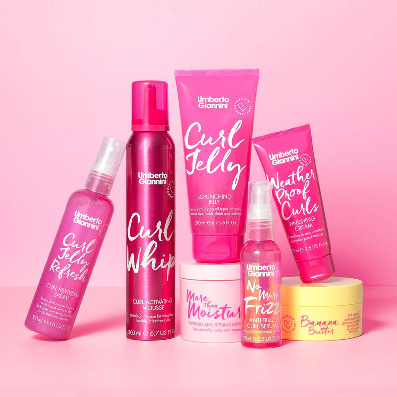Umberto Giannini Curl Jelly Scrunching Jelly & Creme De Curl Control Cream Duo for Curly or Wavy Hair, Vegan & Cruelty Free, 2 Pack - BeesActive Australia