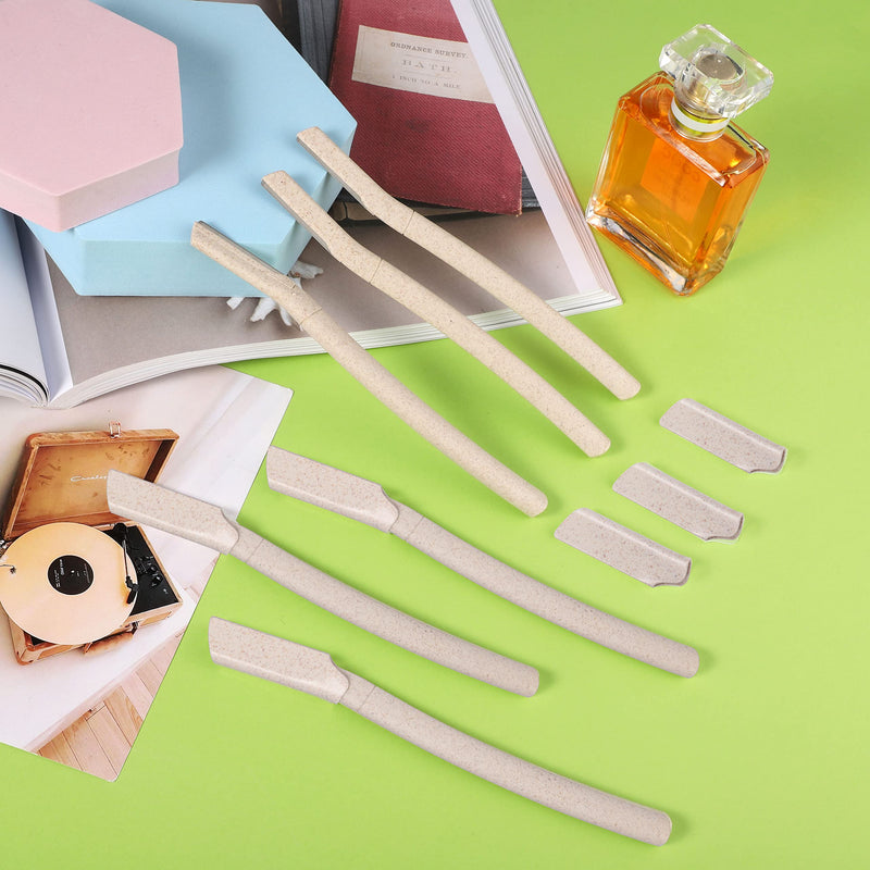 6PCS Dermaplaning Blades for Face, WheatStraw Eyebrow Razor Face Peach Fuzz Remover Face Razors for Women 6pcs - BeesActive Australia