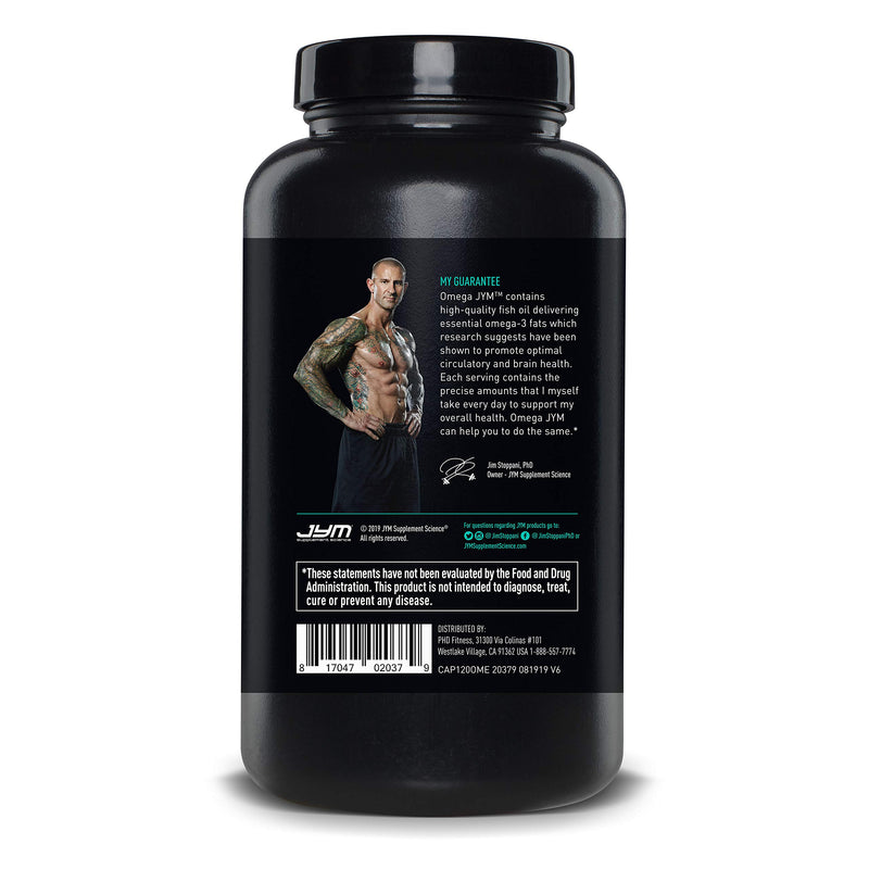 Omega JYM Fish Oil Capsules - Omega 3 Fatty acids, EPA, DHA and DPA | JYM Supplement Science | Omega, 120 Count - BeesActive Australia