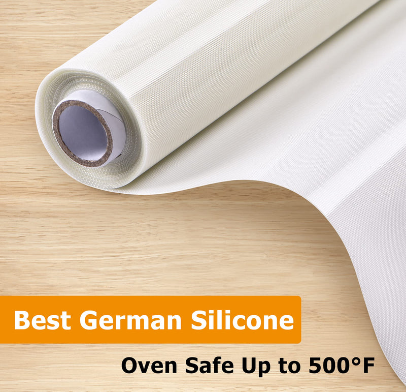 MMmat Silicone Baking Mat Roll - Best German Silicone - Non-slip Silicone Pastry Mat, Non-Stick Reusable Air Fryer Linner, Counter Mat, Oven Liner, Freeze Dryer Mat - 12IN x 8FT White - BeesActive Australia