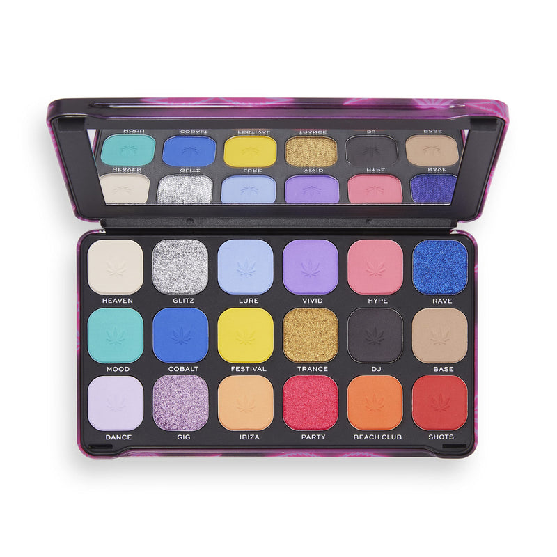 Makeup Revolution, Forever Flawless Eyeshadow Palette, Good Vibes Hype, 18 Shades, 19.8 g - BeesActive Australia