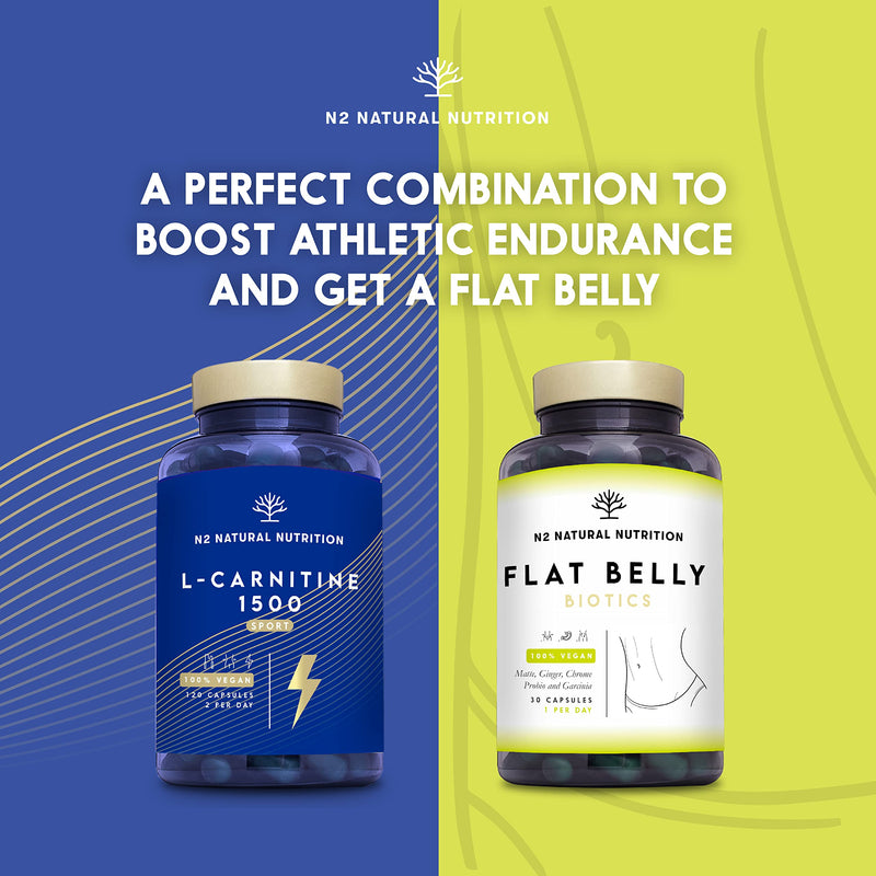 Natural L CARNITINE 1500mg. Fat Burner Pills Supplement. Improves Sports Performance, Weight Loss & Provides Energy Resistance. 120 Vegetable Capsules. UK Vegan Certified. N2 Natural Nutrition. - BeesActive Australia