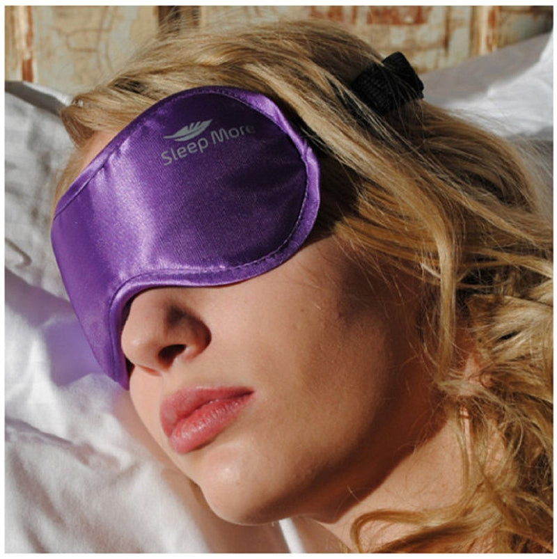 Sleep More (Large-XL) Sleeping Mask for Men or Women, with Free “ONE BAG”. A PURPLE Satin Natural Rest Aid for Sleep Disorders & Insomnia - BeesActive Australia