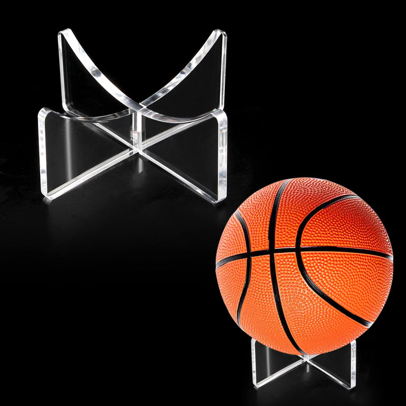 Acrylic Basketball Stand, Simple and Stylish Football Display Stand Storage Holder for Volleyball Rugby Soccer Case Rack (3.54x1.3 inch; 9x3.3 cm) 3.54x1.3 inch; 9x3.3 cm - BeesActive Australia