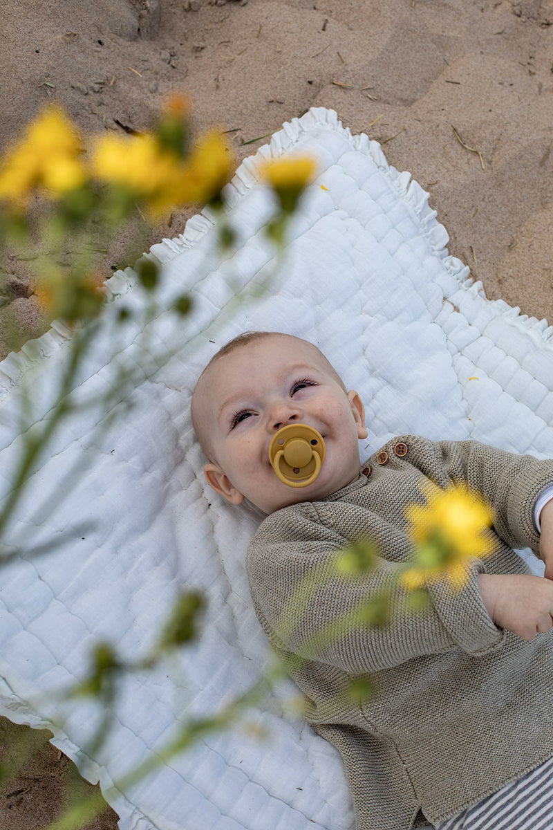 BIBS Pacifiers - De Lux Collection | BPA-Free Baby Pacifier | Made in Denmark | Set of 2 Sage Night/Cloud Night Color Premium Soothers | Size One Size - BeesActive Australia