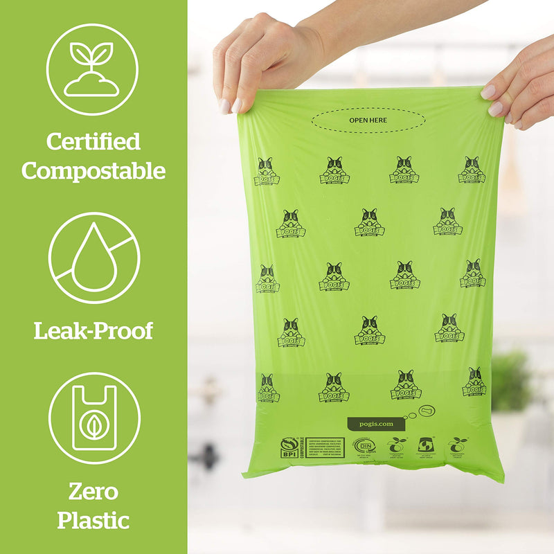 Pogi's Poop n' Wipe Travel Pack - 270 Compostable Dog Poop Bags and 120 Green Tea Leaf Scented Grooming Wipes in Travel Packs Bundle - BeesActive Australia