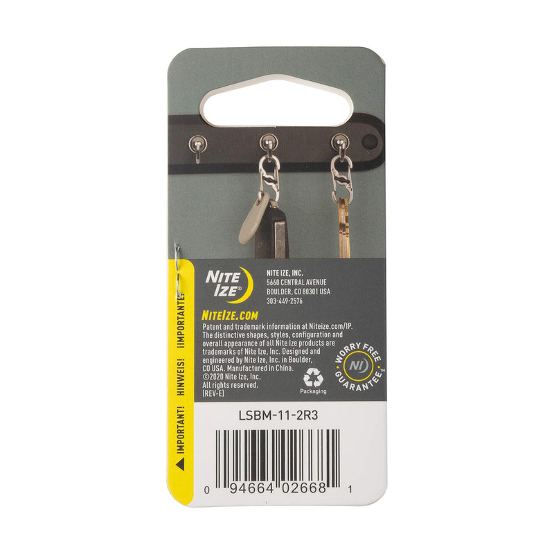 Nite Ize S-Biner MicroLock, Locking Key Holder, Stainless-Steel 2-Pack - BeesActive Australia