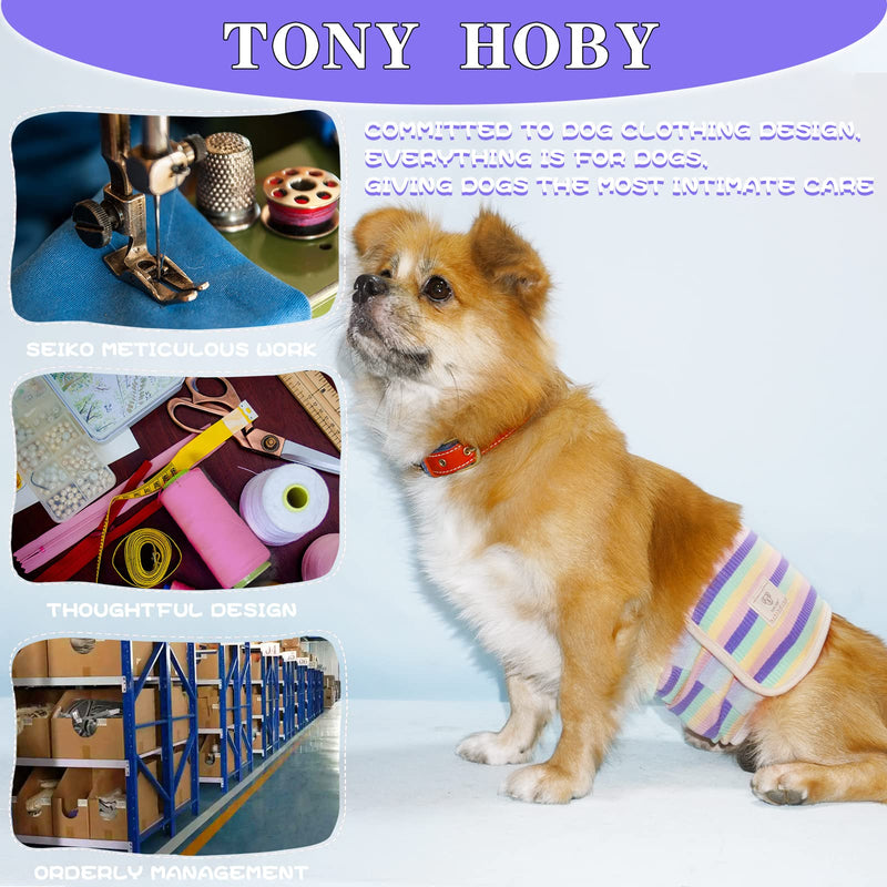 TONY HOBY Male Dog Diapers, Washable Male Dog Belly Band, Reusable Male Dog Wrap Small - BeesActive Australia