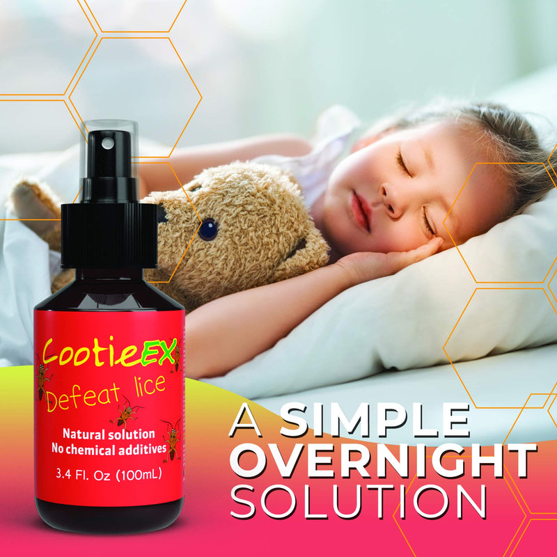CootieEx Head Lice Treatments with Lavender Oil for Hair - Natural Nit Treatment - Prevent Head Lice Infestations: Anti Nits Head Lice Treatment - Alternative to Nit Shampoo & Head Lice Shampoo, 100ml - BeesActive Australia