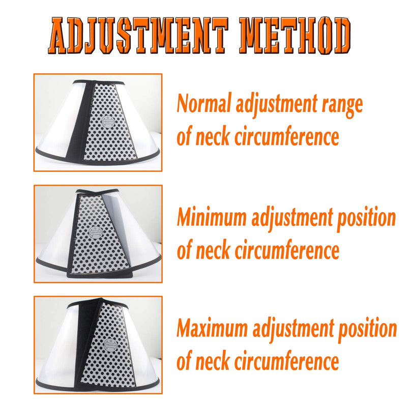 Care4U Dog Cone Collar Soft, Cat Cone Collar for After Surgery Anti-Bite Lick,Elizabethan Collar for Large Dogs Medium Dogs Small Dogs,Translucent Reusable Soft Dog Cone 15-17" - BeesActive Australia