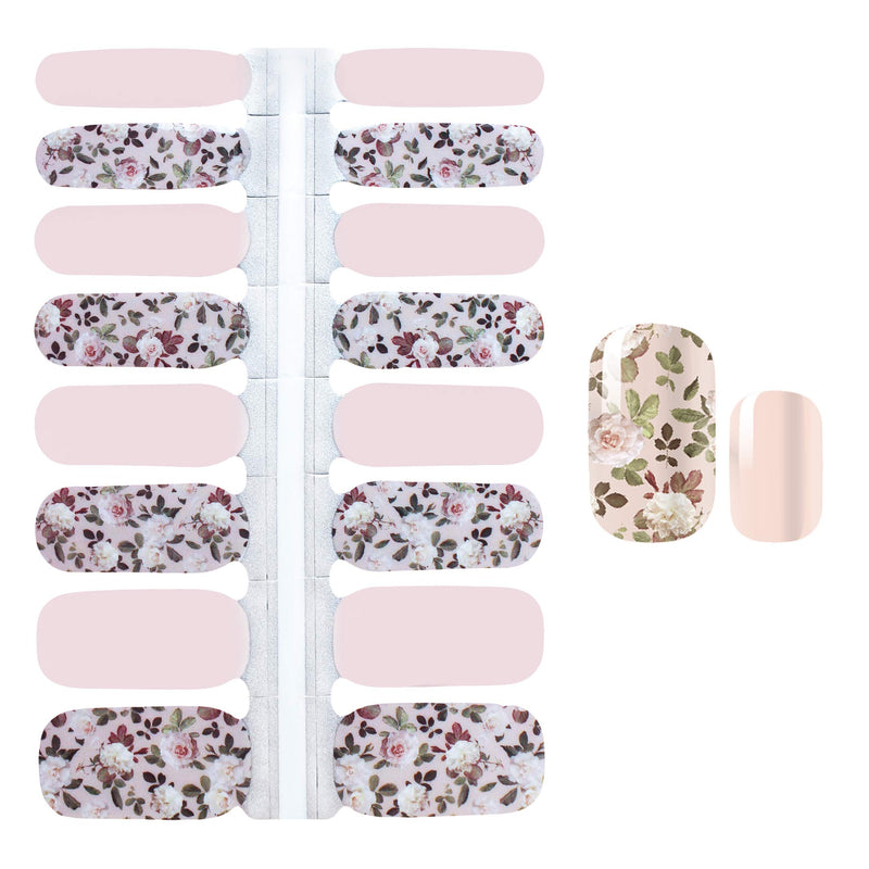 SILPECWEE 5 Sheets Lace Design Adhesive Nail Polish Stickers Strips Set with 1Pc Nail File Nail Wraps Decals Tips Manicure Accessories NO2 - BeesActive Australia