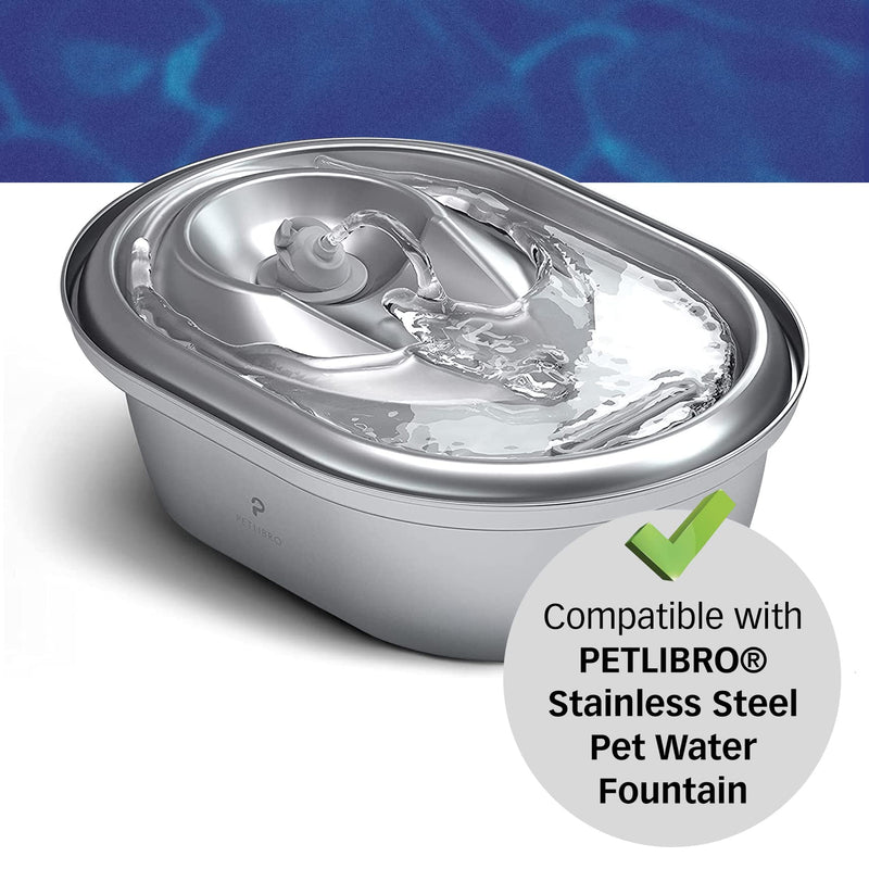 PET STANDARD Replacement Water Filter & 12 Pack Replacement Pre-Filter Sponges Compatible with PETLIBRO® Stainless Steel Pet Water Fountain Model #PLWF003, 67oz/2L, Cat Water Fountain Pack of 12 - BeesActive Australia