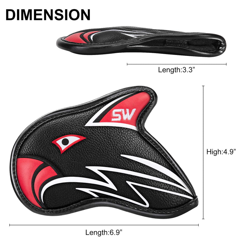 Golf Iron Head Covers for Men Club Headcovers Set Pu Leather Water Resistant Eagle Tail Design 11pcs/lot 4 5 6 7 8 9 Pw Aw sw lw x Fit Most Clubs - BeesActive Australia