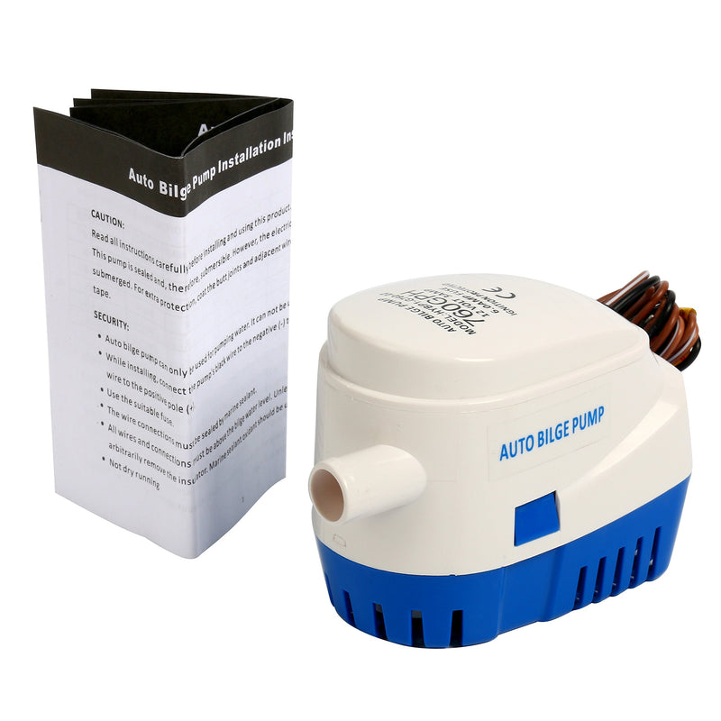 [AUSTRALIA] - Amarine Made Automatic Submersible Boat Bilge Water Pump 12v 760gph Auto with Float Switch-New 