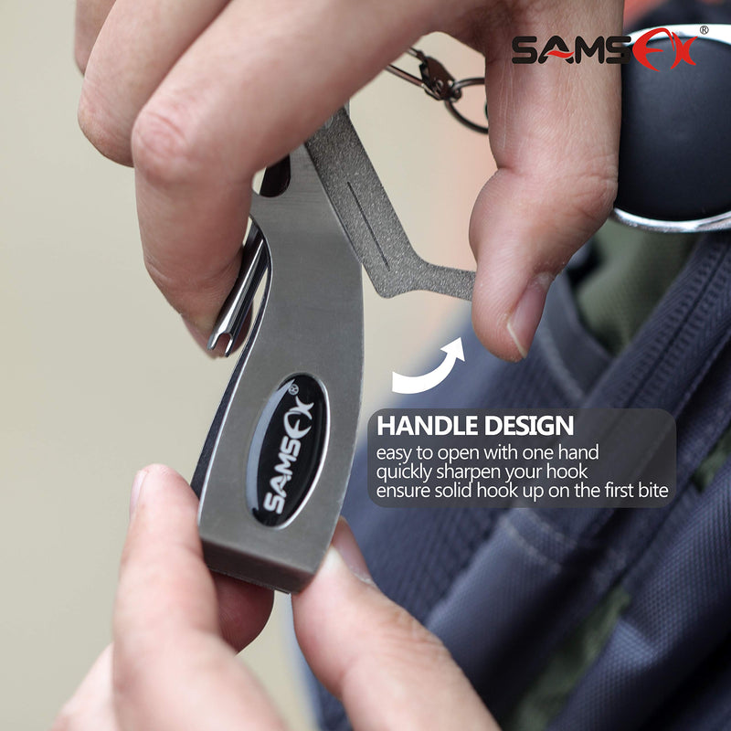 SAMSFX Fishing Knot Tying Tool Fly Fishing Line Clipper with Retractor, Accessories for Hook Sharpener, Quick Knot Tool and Hook Eye Cleaner 6 in 1 Clipper & Carabiner Style Zinger Retractor - BeesActive Australia