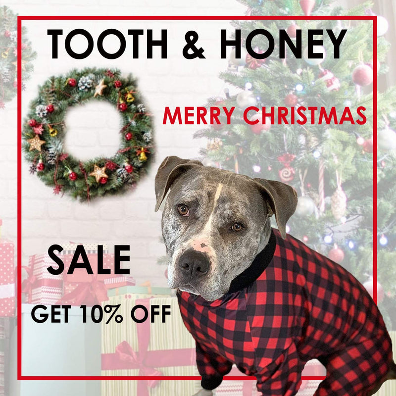 Tooth and Honey Pit Bull Pajamas/Buffalo Plaid/Lightweight Pullover Pajamas/Full Coverage Dog pjs/Updated FIT XX-Large - BeesActive Australia