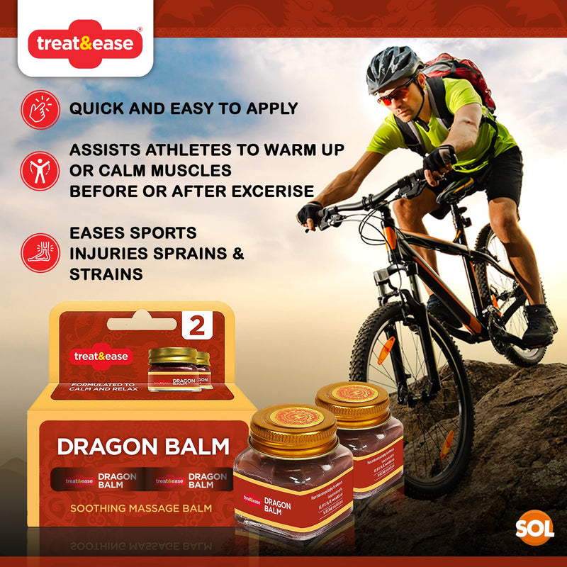 4pk SOL Dragon Balm Bundled with SOL Notebook | Tiger Red Balm | Massage Balm Rub | Heat Rub for Pain Relief | Muscle Rub | Headache Balm | Cream for Back Pain | Neck & Shoulder Rub | Oriental Balm - BeesActive Australia