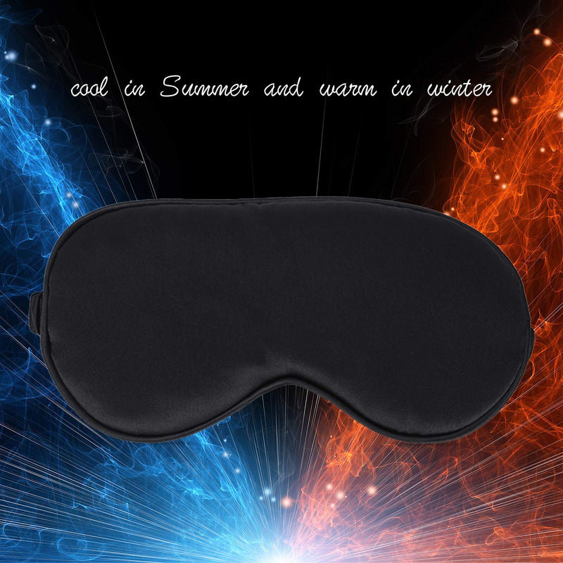 Hochoek Silk-Sleep-Mask Eye-Mask Eye-Cover Eyeshade - 100% Silk Soft Adjustable Strip Eye Cover(Black+Dark Blue+Purple) - BeesActive Australia