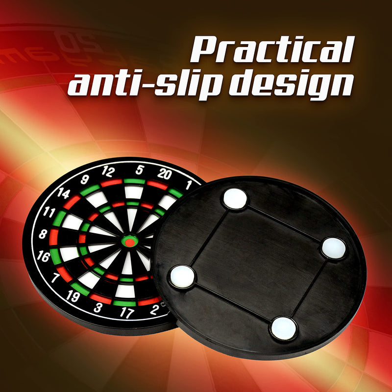 IgnatGames Darts Coasters for Drinks - Set of 4 Round Rubber Coasters with Dartboard Theme & Stylish Cardboard Case - Non Slip Coaster Set Perfect for Homes and Bars - BeesActive Australia